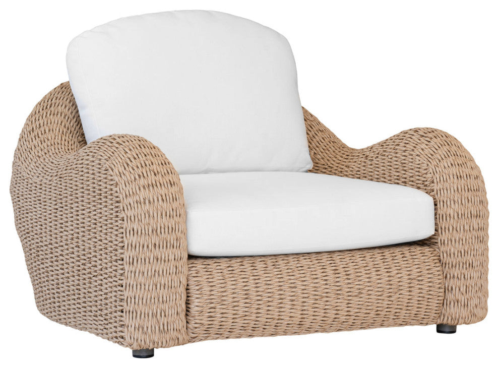 Katalina 3-Piece Patio Poly Hyacinth Conversation Set With White Cushions