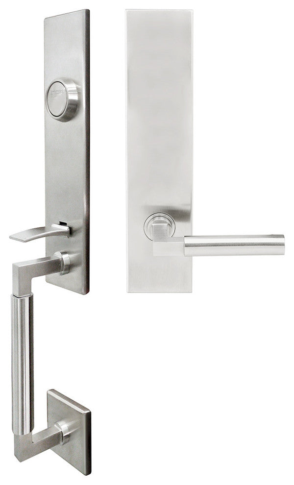 Aurora Lever, Tubular Dummy Handleset, Right Hand, Satin Stainless Steel
