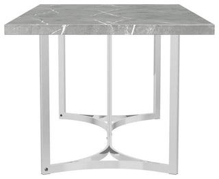 Sterling 72" Rectangular Dining Table Grey Faux Marble