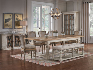 Morton Reclaimed Pine Upholstered Dining Chair, Driftwood