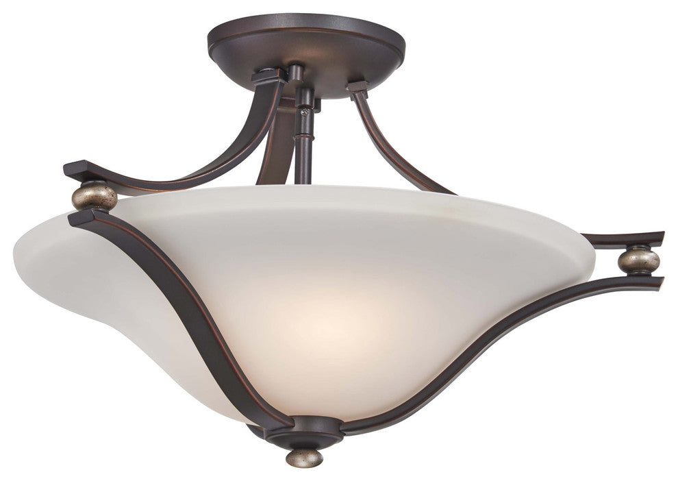 Minka-Lavery 3282-589 2 Light Semi Flush Mount Shadowglen Lathan Bronze With