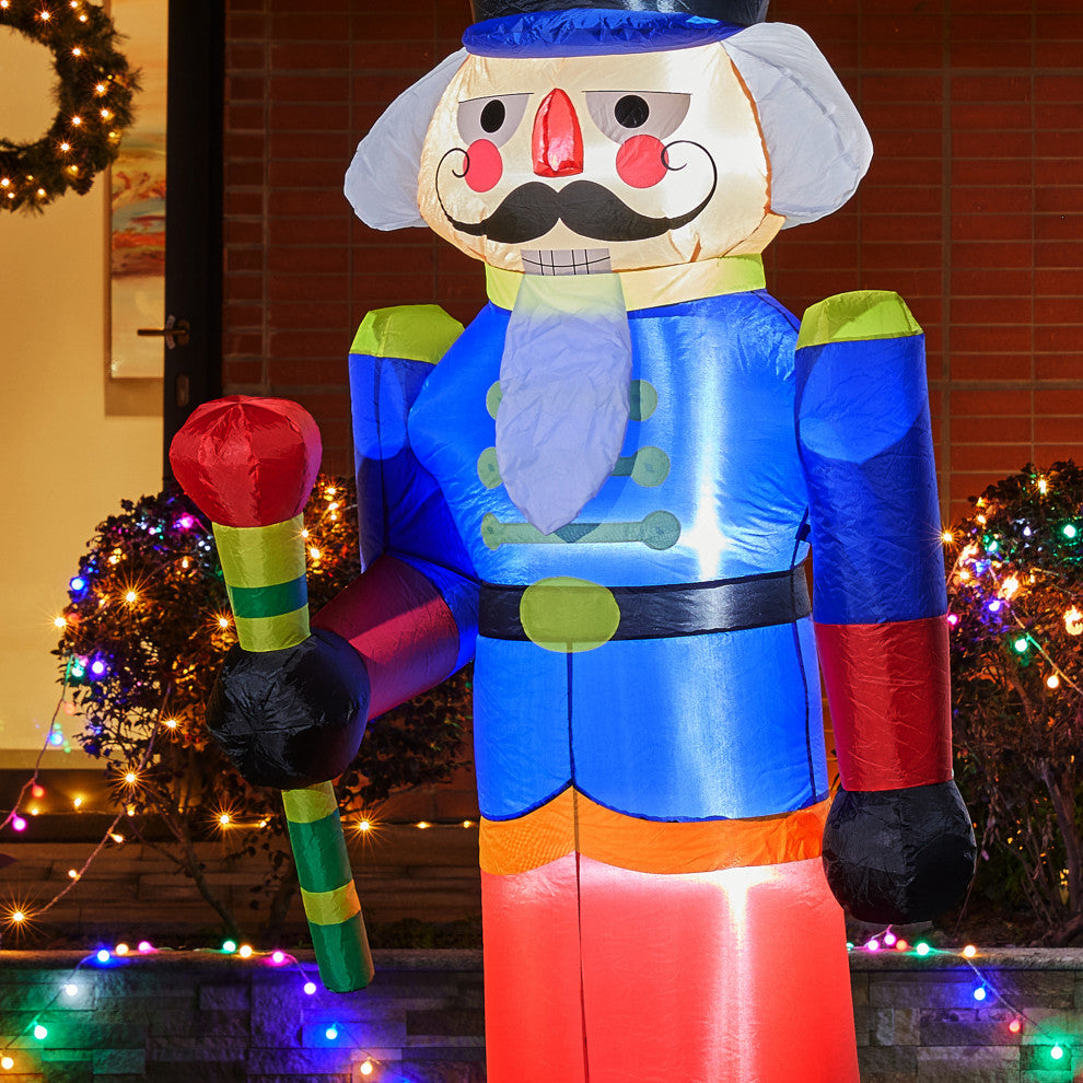 8FT Lighted Inflatable Nutcracker Decor
