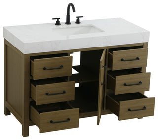 Home Living 48" Single Bathroom Vanity, Chestnut Brown