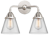 Small Cone Bath Vanity Light, Polished Chrome, Clear, Clear