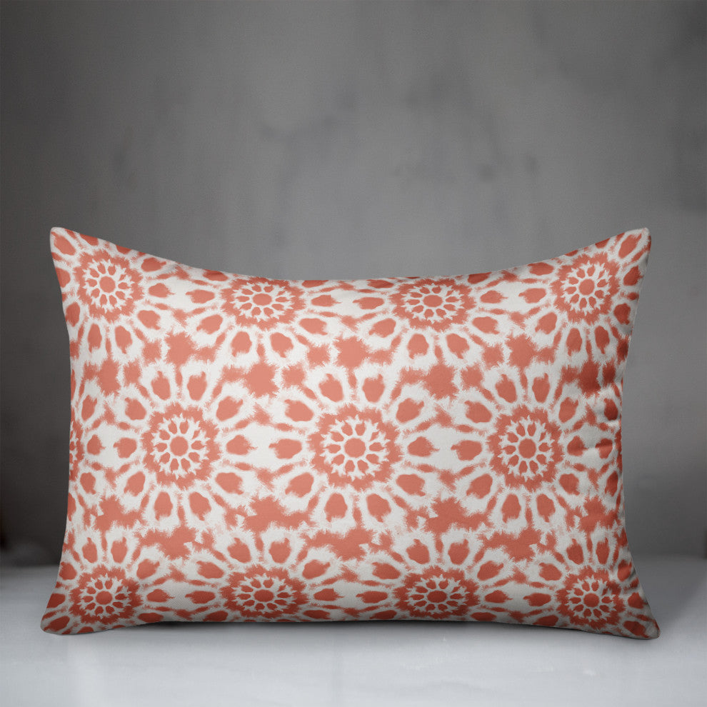 Coral Radial Shibori 14x20 Spun Poly Pillow