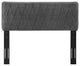 Headboard, Full Queen Size, Velvet, Dark Gray, Modern Contemporary, Bedroom