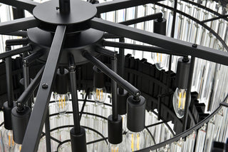 Home Living 40" Chandelier, Black