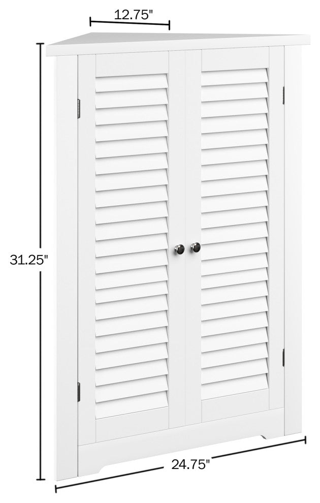 3-Shelf Corner Cabinet