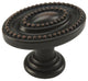 Cosmas 4886ORB Oil Rubbed Bronze Oval Beaded Cabinet Knob, Set of 5