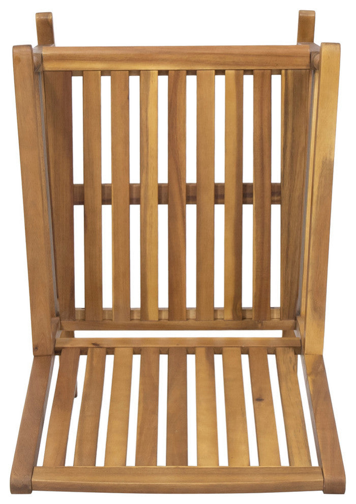 Myrna Outdoor Acacia Wood Rocking Chair, Teak Finish