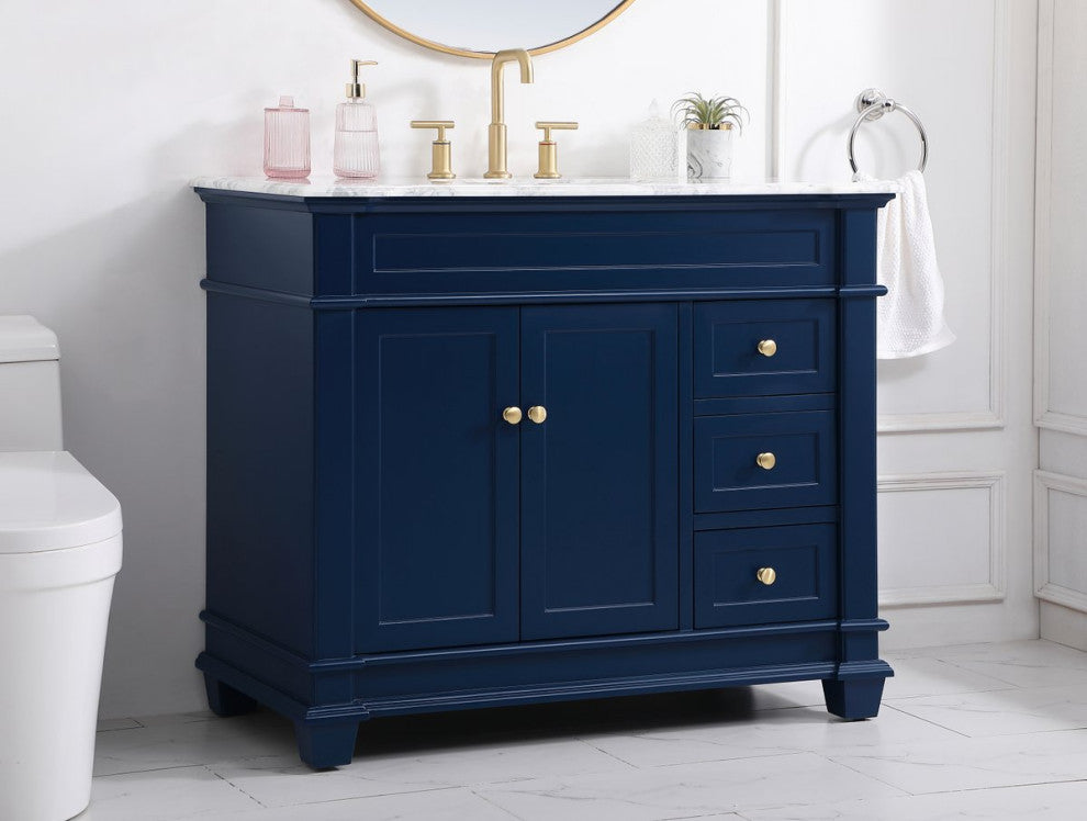 Weston Single Bathroom Vanity Set, Blue, 42