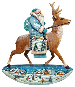 Reindeer Ride Santa Decor