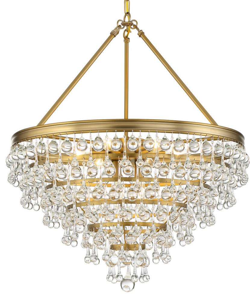 Crystorama Lighting Group 137 Calypso 8 Light 25"W Chandelier - Vibrant Gold