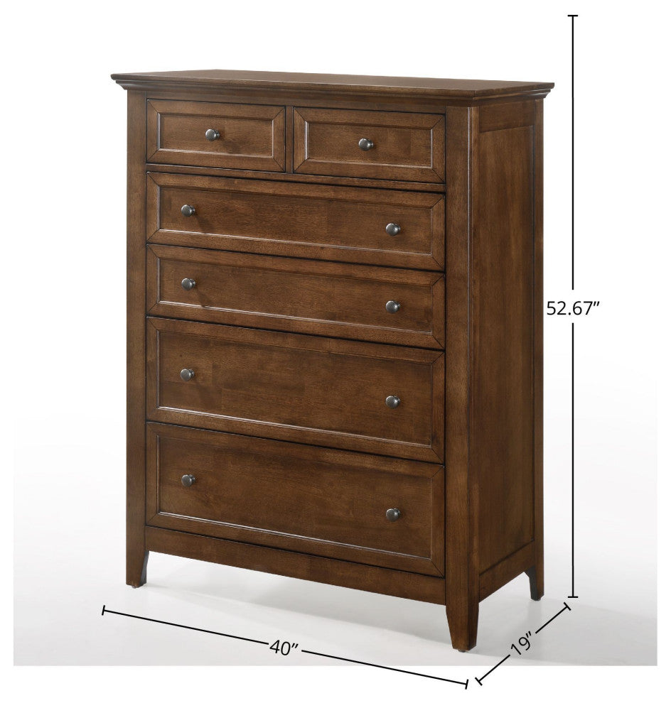 San Mateo 6-Drawer Standard Chest, Tuscan