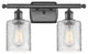 Cobbleskill 2-Light Bath Fixture, Clear Ripple Glass, Oil Rubbed Bronze