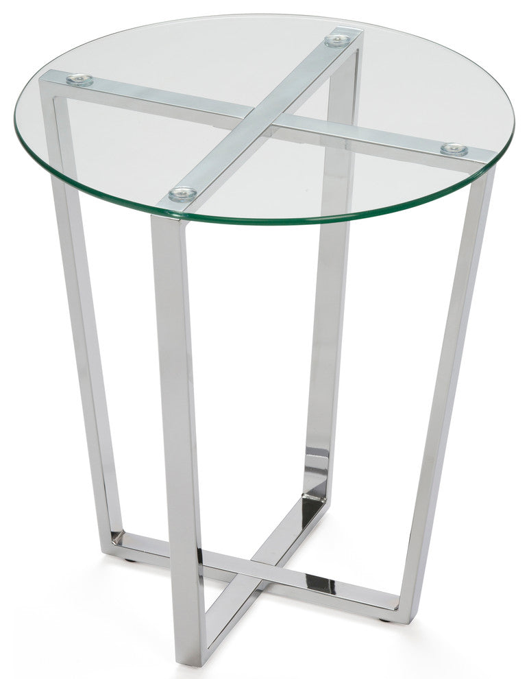 Mango Steam Metro Coffee and End Table, Chrome, End Table