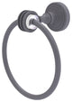 Pacific Grove Towel Ring with Dotted Accents, Matte Gray