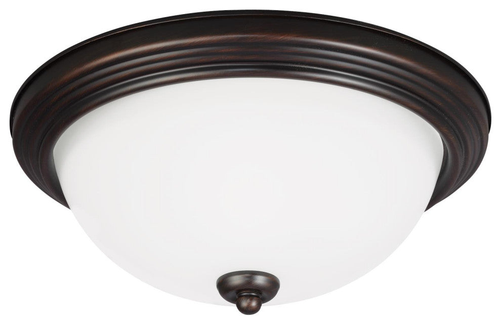 Geary 3-Light Ceiling Flush Mount, Burnt Sienna