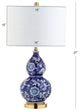 Lee 27" Ceramic Chinoiserie Table Lamp, Blue and White