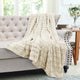 Super Mink Faux Fur Throw Blanket, Bleached Sand, 60"x80"