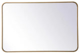 Elegant Lighting MR802436 Evermore 24" W x 36" H Rectangular - Brass