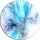Christmas Fireworks Light Blue, Digital Art Disc Metal Wall Art, 23"