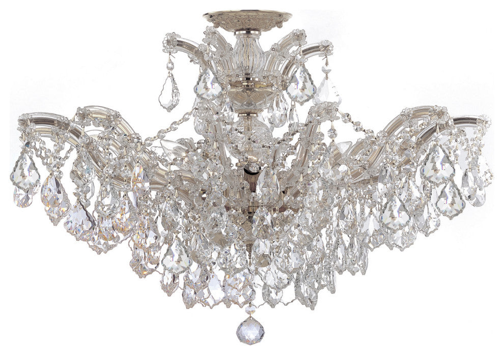 Crystorama Lighting Group 4439-CL-MWP_CEILING Maria Theresa 6 - Polished Chrome