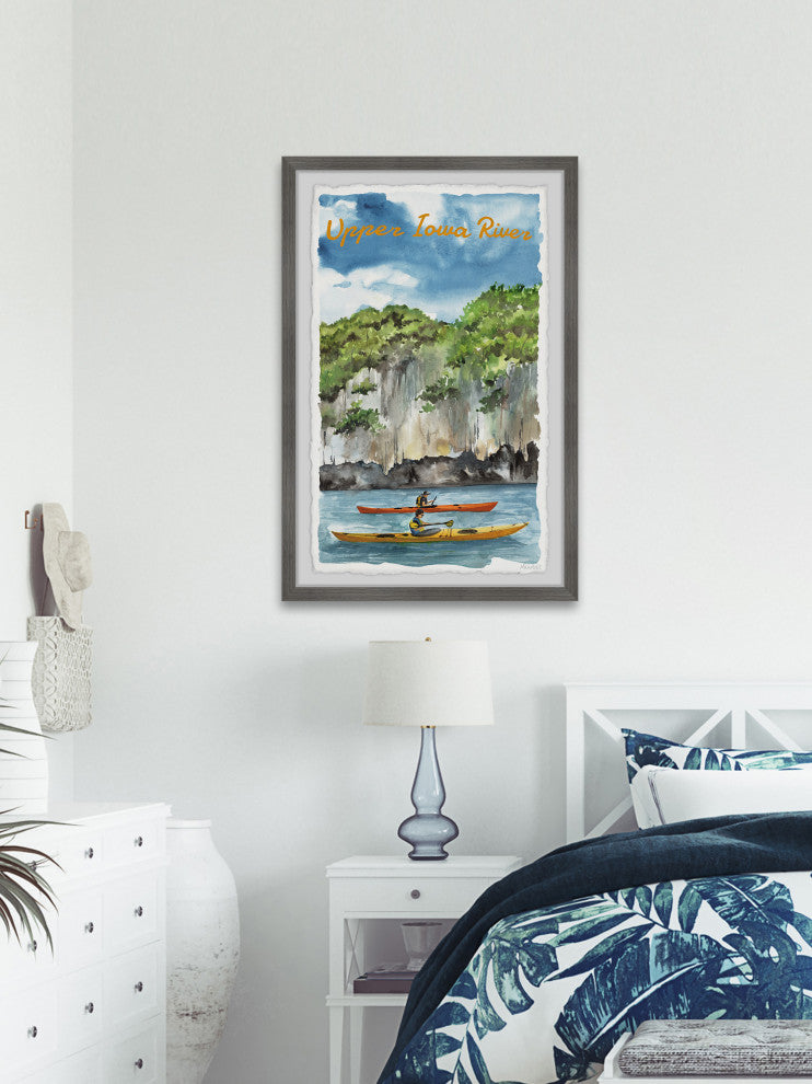 "Upper Iowa River" Framed Painting Print, 20x30