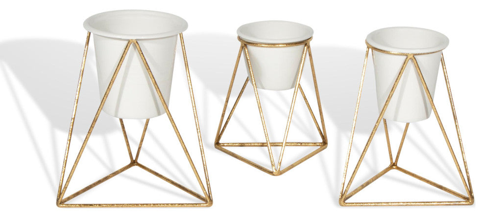 3-Piece Viola Table Top Planter Set