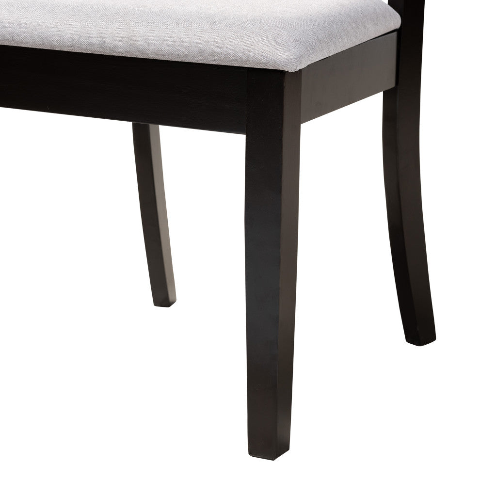 Anni 5 -Piece Dining Set, Gray/Dark Brown