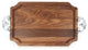 BigWood Boards Scalloped Cutting Board with Classic Handles, Walnut, 12" x 18"