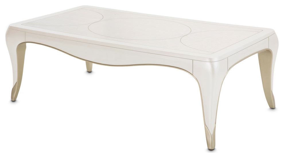 London Place Rectangular Cocktail Table - Creamy Pearl