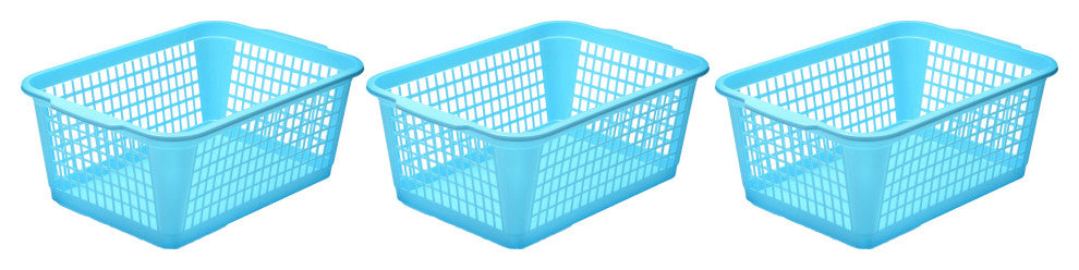 Large Plastic Storage Basket, 32-1184, Blue, 3