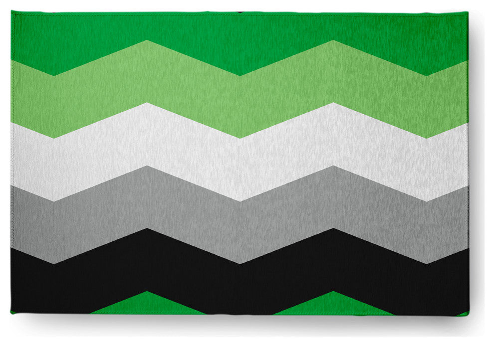 Aromantic Chevron Chenille Rug, Aromantic Chevron, 4'x6'