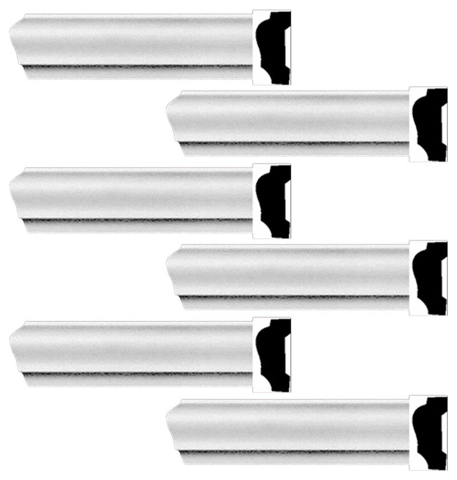 Cornice White Urethane Alison Simple Design 6 Pieces Totaling 564" Length