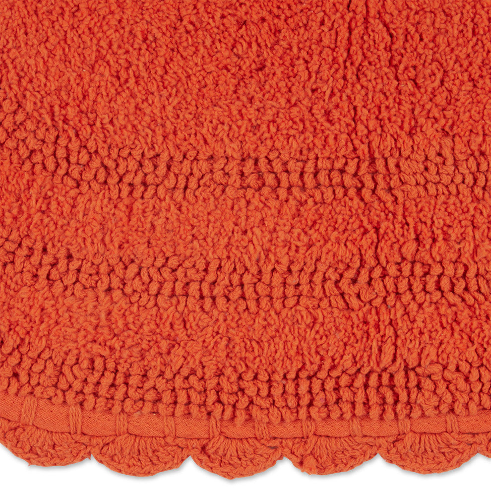 Spice Small Oval Crochet Bath Mat