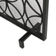 GDF Studio Veritas Single Panel Black Iron Fireplace Screen, Black