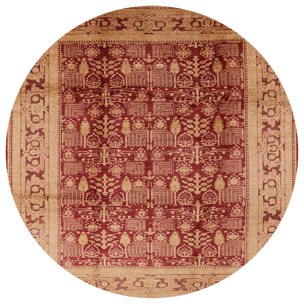 Ahgly Company Indoor Round Mid-Century Modern Area Rugs, 4' Round