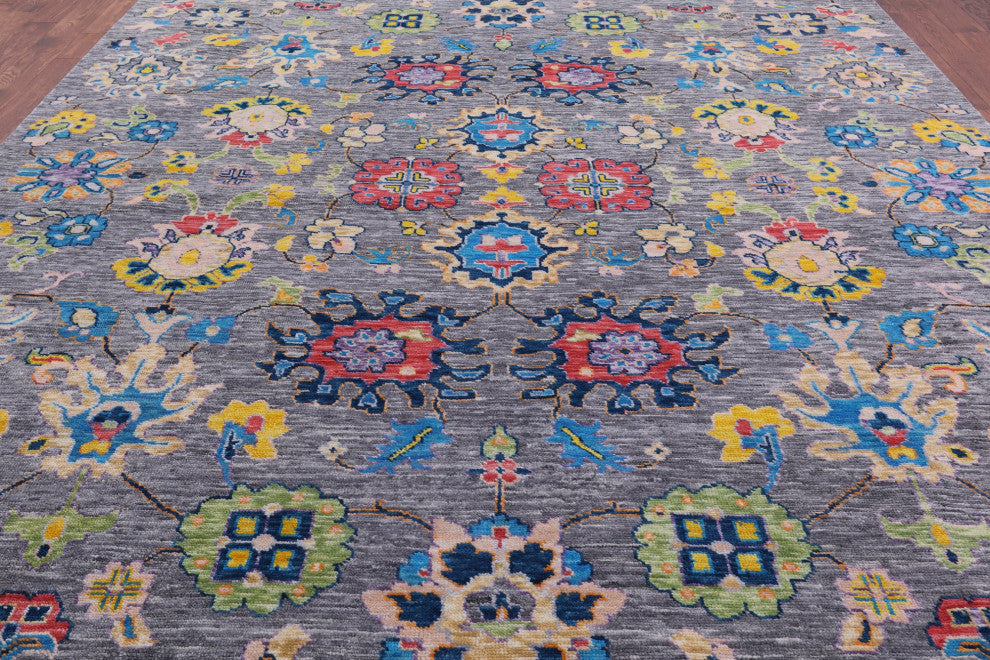 10' 4" X 14' 3" Turkish Oushak Hand Knotted Wool Rug - Q15002