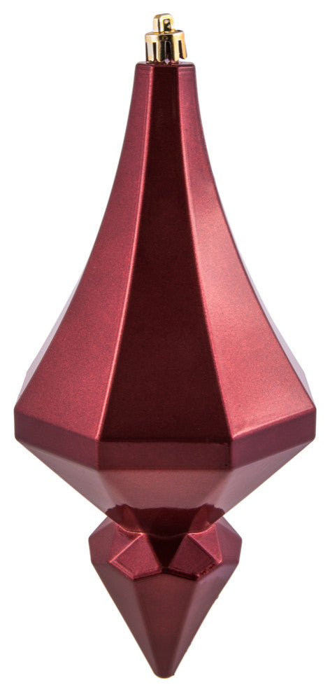 Vickerman Mc191021D 8" Berry Red Candy Finish Diamond Finial Ornament