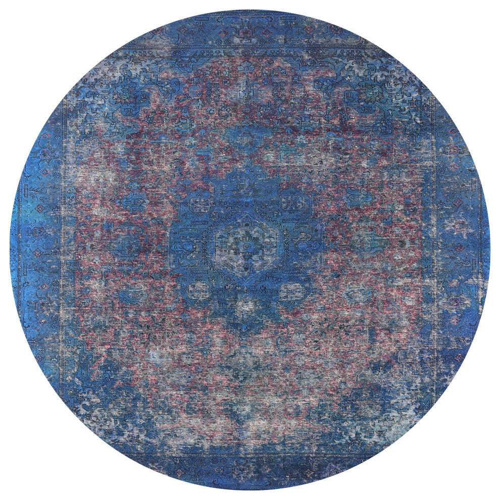 Ahgly Company Indoor Round Mid-Century Modern Area Rugs, 3' Round