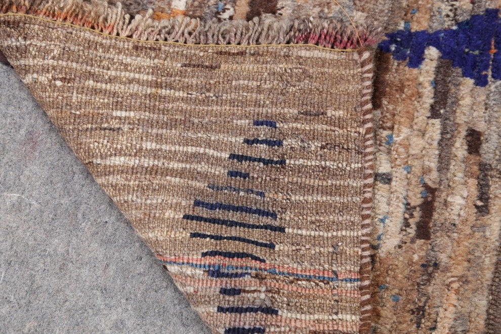 Consigned, Gabbeh Hand-Knotted Persian Novelty Oriental Area Rug Wool, 5'5"X3'2"