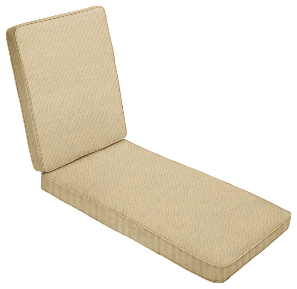 Sunbrella Outdoor Chaise Lounge Cushion, Spectrum Sand, 73"Lx24"Wx3"D