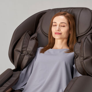 Hisho SL Track Heated Deluxe Zero Gravity Massage Chair, Brown