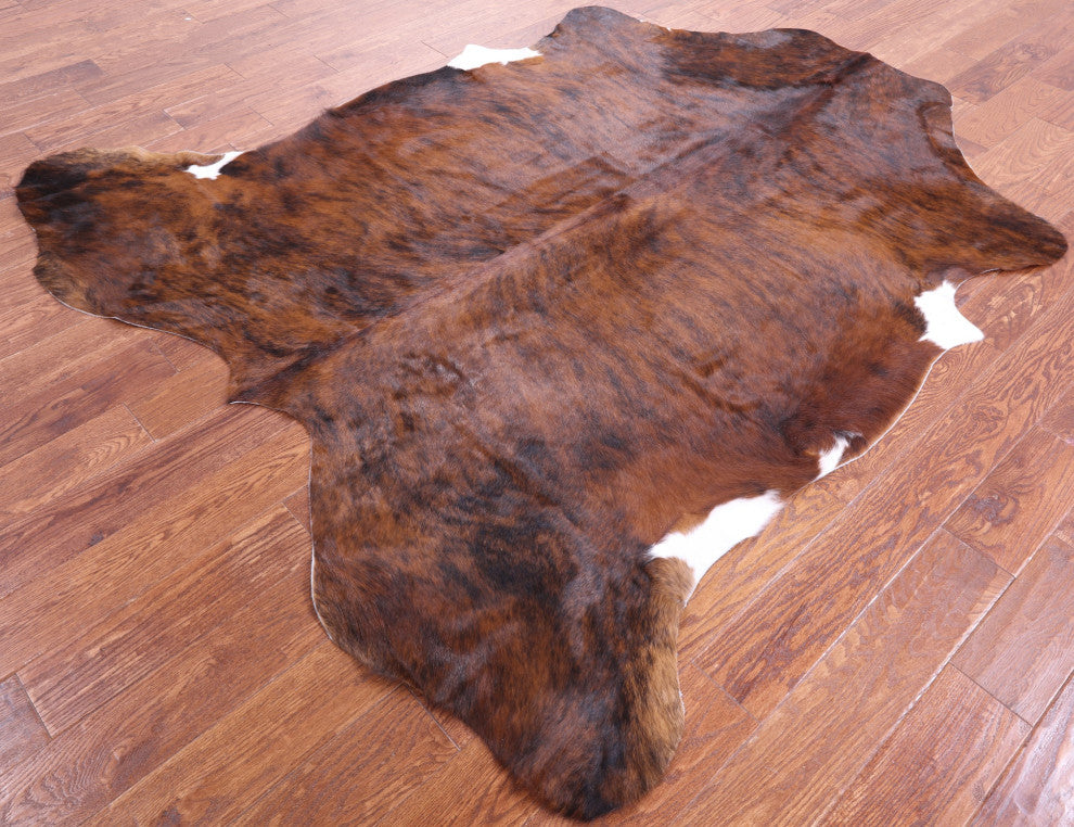 7' 3" X 6' 6" Organic Natural Hair-On Cowhide Area Rug C1462