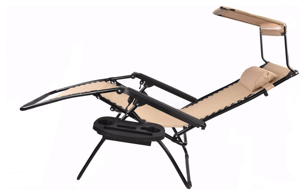 Miles Zero-Gravity Outdoor Lounge Chair, Beige