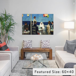 "Soir Bleu" Wrapped Canvas Art Print, 40x26x1.5