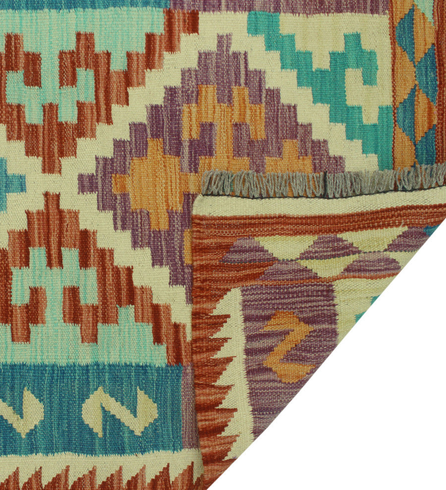 Sangat Kilim Belma Rust/Ivory Runner, 2'8x8'1