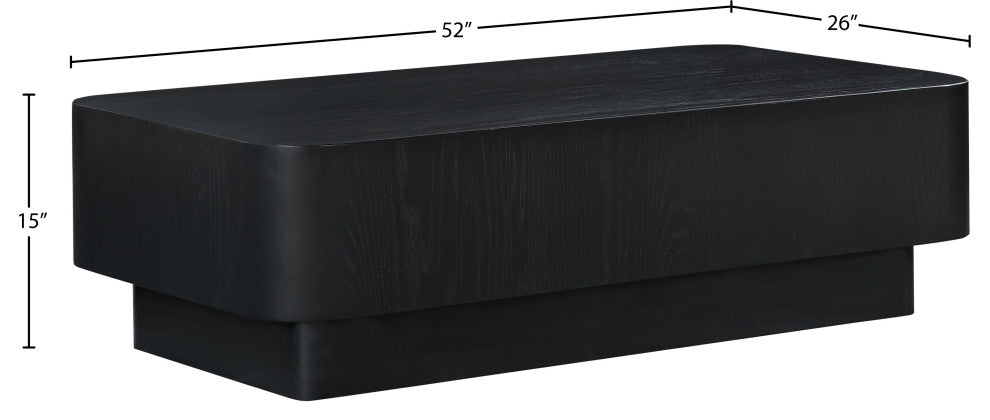 Oakmont Veneer Coffee Table, Black, Coffee Table
