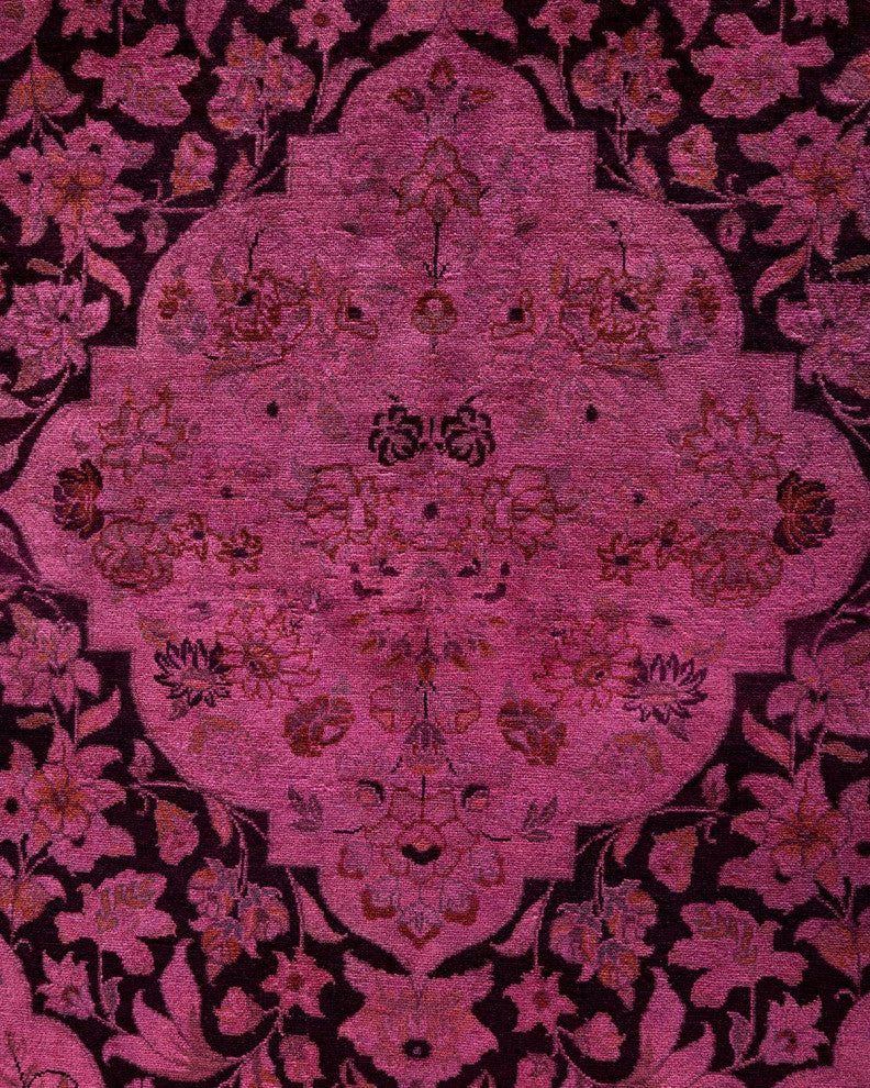 Overdyed, One-of-a-Kind Hand-Knotted Area Rug Pink, 8'2"x10'2"